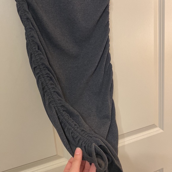 Zara | Grey Ruched Ribbed Dress - Picture 4 of 5